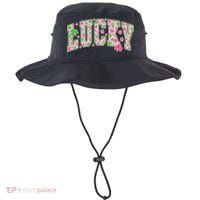 Cute Varsity Style St Patrick's Day Pink And Green Lucky Bucket Hat thumb 0