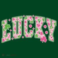 Cute Varsity Style St Patrick's Day Pink And Green Lucky Visor thumb 3
