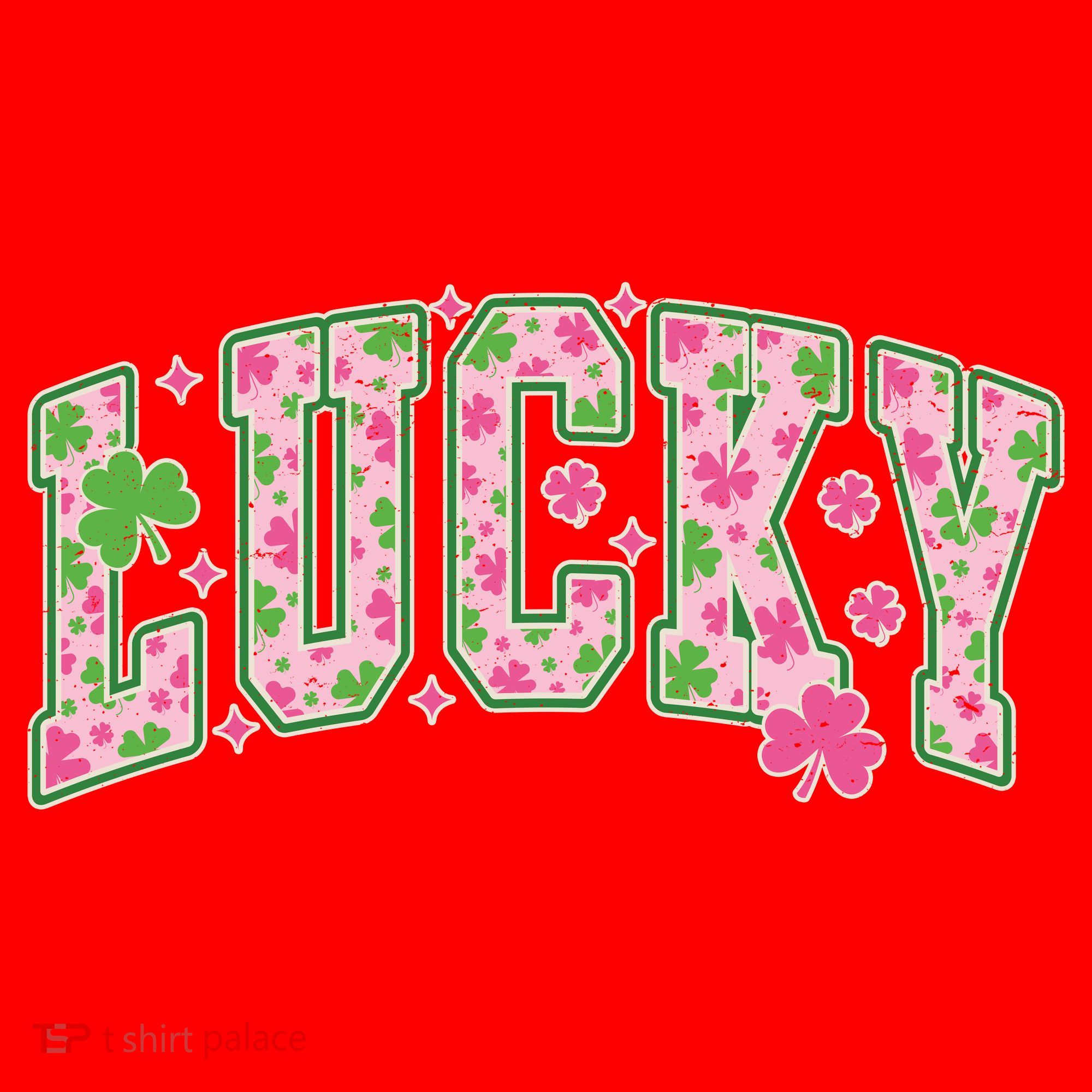 Cute Varsity Style St Patrick's Day Pink And Green Lucky Santa Hat