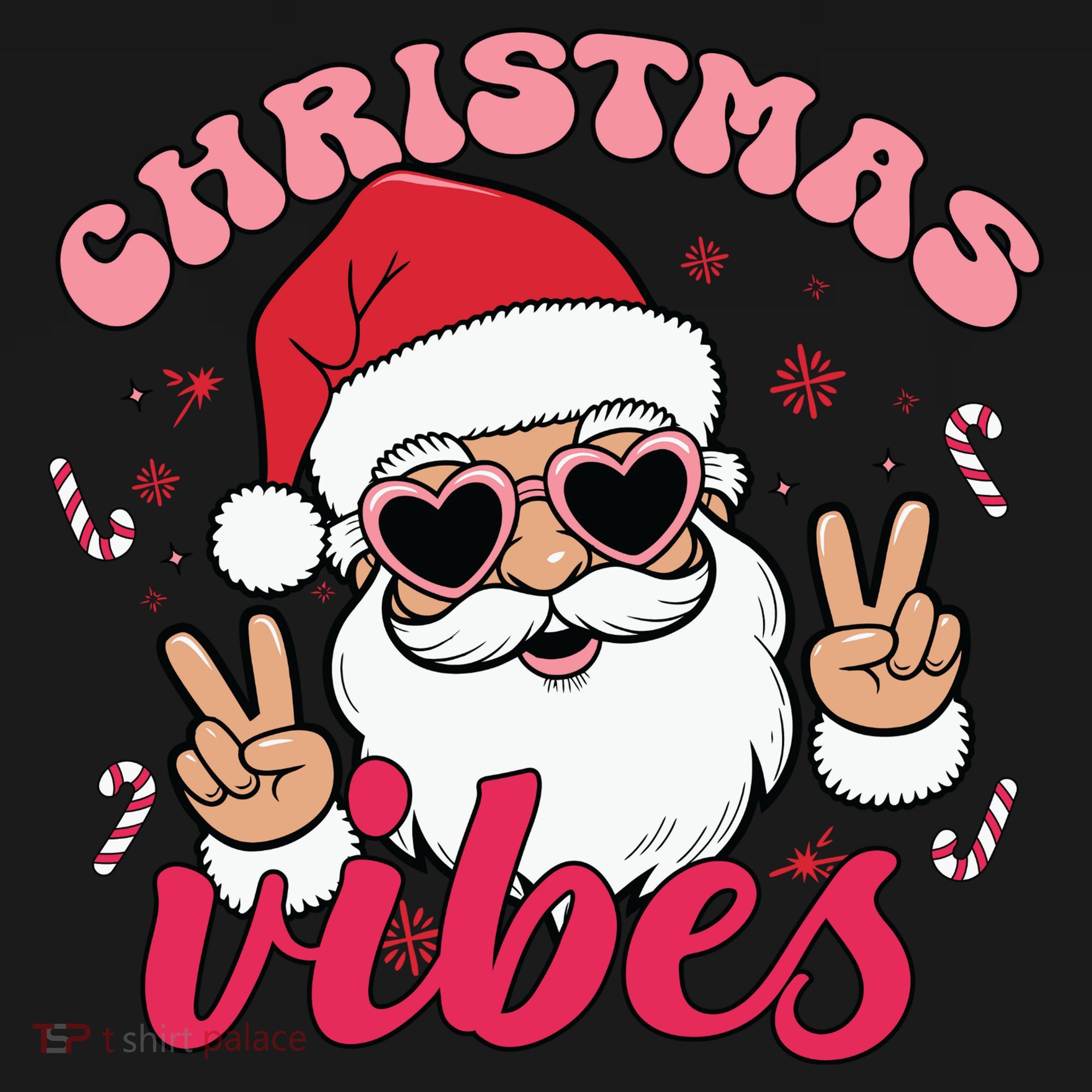 Christmas Vibes Santa Claus Peace Retro Groovy Apron