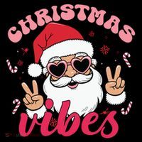 Christmas Vibes Santa Claus Peace Retro Groovy Coffee Mug thumb 5