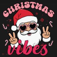 Christmas Vibes Santa Claus Peace Retro Groovy Women's Tank Top thumb 5