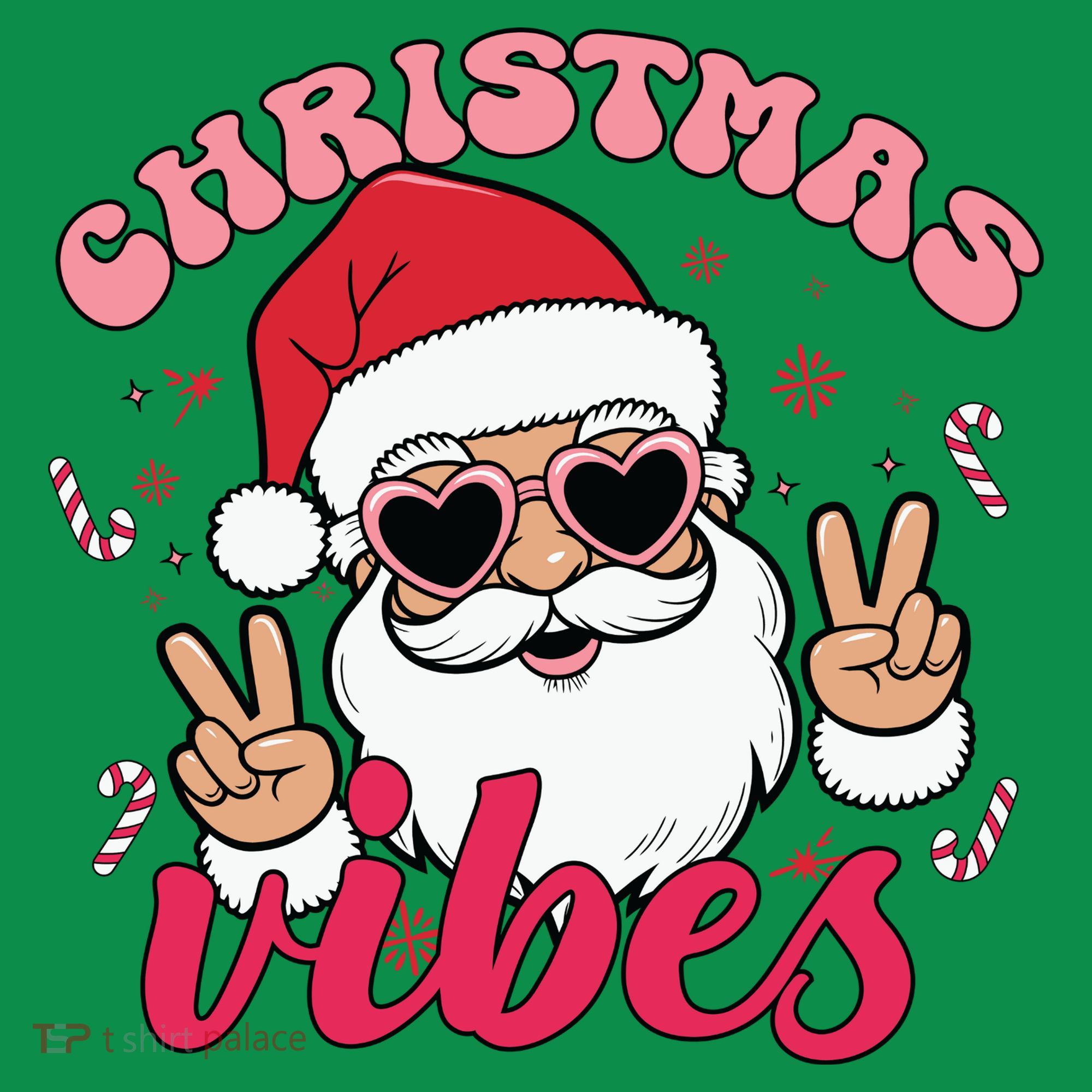 Christmas Vibes Santa Claus Peace Retro Groovy Mousepad