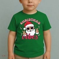 Christmas Vibes Santa Claus Peace Retro Groovy Toddler T-Shirt thumb 2