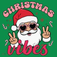 Christmas Vibes Santa Claus Peace Retro Groovy Toddler T-Shirt thumb 4