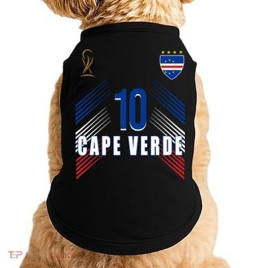 Cape Verde Soccer Jersey Flag Cape Verdean Pride Doggie Tank