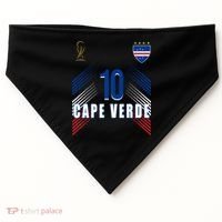 Cape Verde Soccer Jersey Flag Cape Verdean Pride USA-Made Doggie Bandana thumb 0
