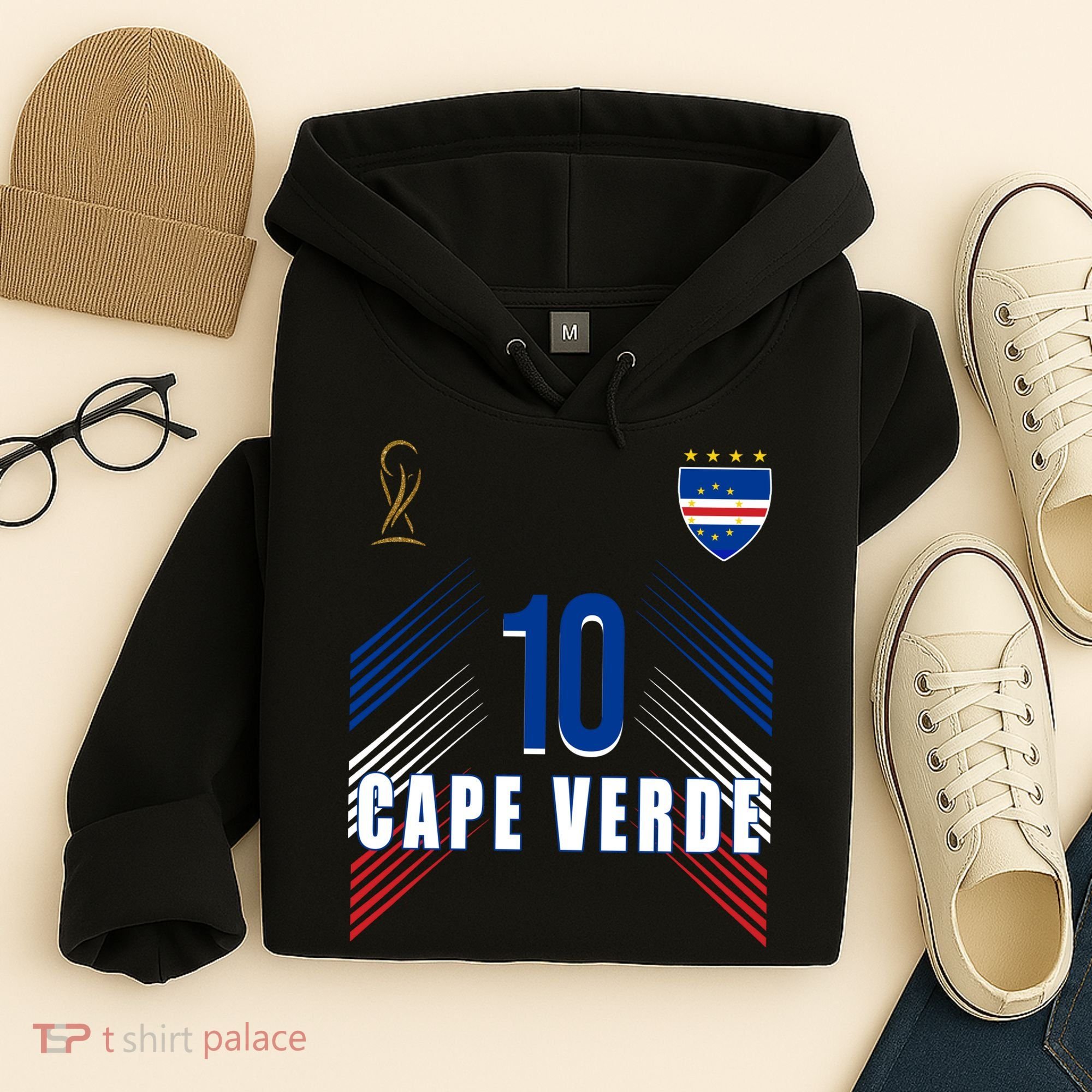 Cape Verde Soccer Jersey Flag Cape Verdean Pride Hoodie