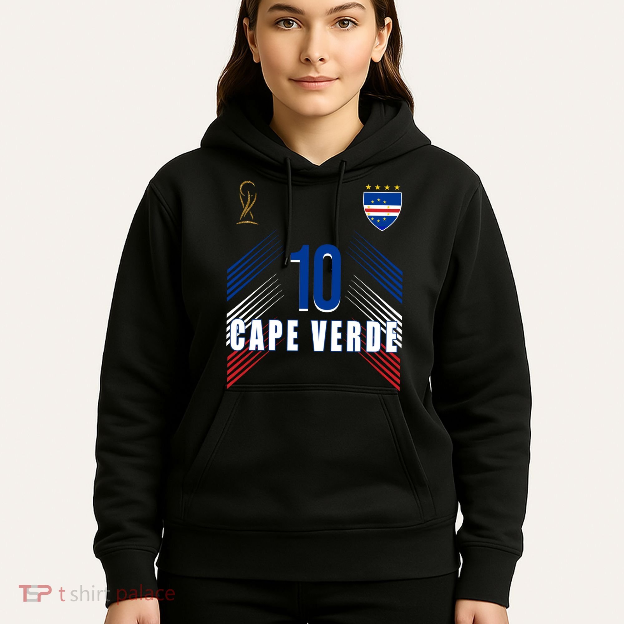 Cape Verde Soccer Jersey Flag Cape Verdean Pride Hoodie