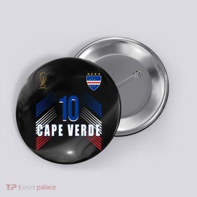 Cape Verde Soccer Jersey Flag Cape Verdean Pride Button