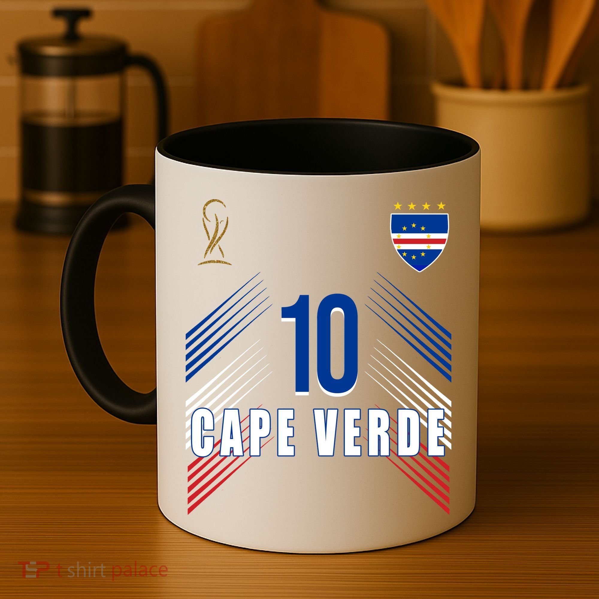 Cape Verde Soccer Jersey Flag Cape Verdean Pride Coffee Mug