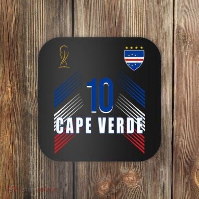 Cape Verde Soccer Jersey Flag Cape Verdean Pride Coaster