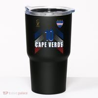 Cape Verde Soccer Jersey Flag Cape Verdean Pride Tumbler thumb 0