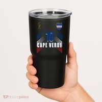 Cape Verde Soccer Jersey Flag Cape Verdean Pride Tumbler thumb 2