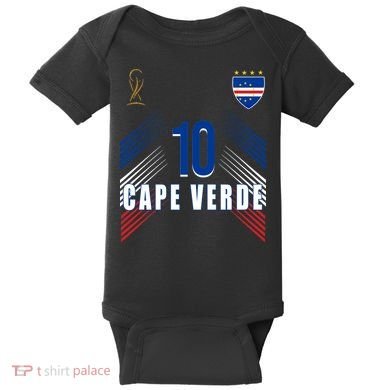 Cape Verde Soccer Jersey Flag Cape Verdean Pride Baby Bodysuit