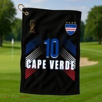 Cape Verde Soccer Jersey Flag Cape Verdean Pride Golf Towel thumb 1