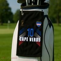 Cape Verde Soccer Jersey Flag Cape Verdean Pride Golf Towel thumb 2