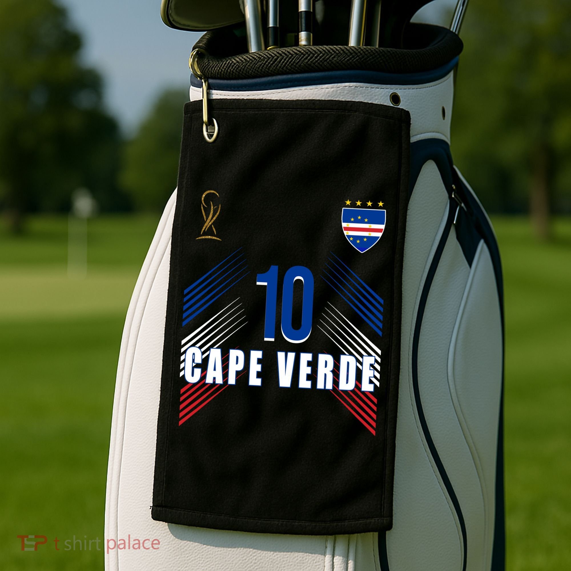 Cape Verde Soccer Jersey Flag Cape Verdean Pride Golf Towel