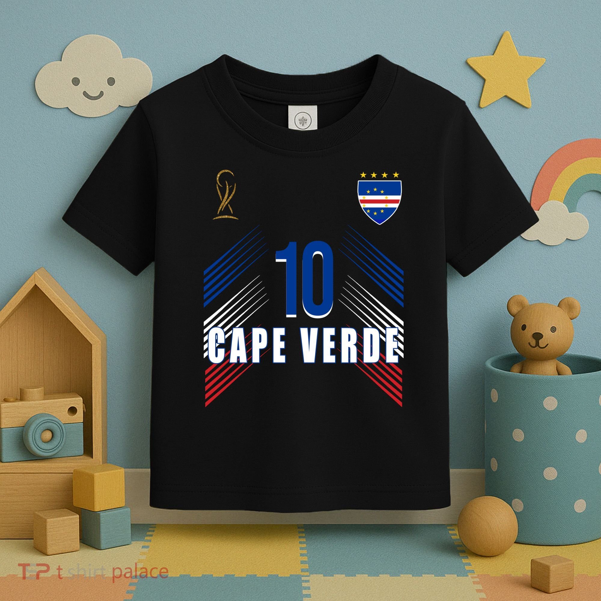 Cape Verde Soccer Jersey Flag Cape Verdean Pride Toddler T-Shirt