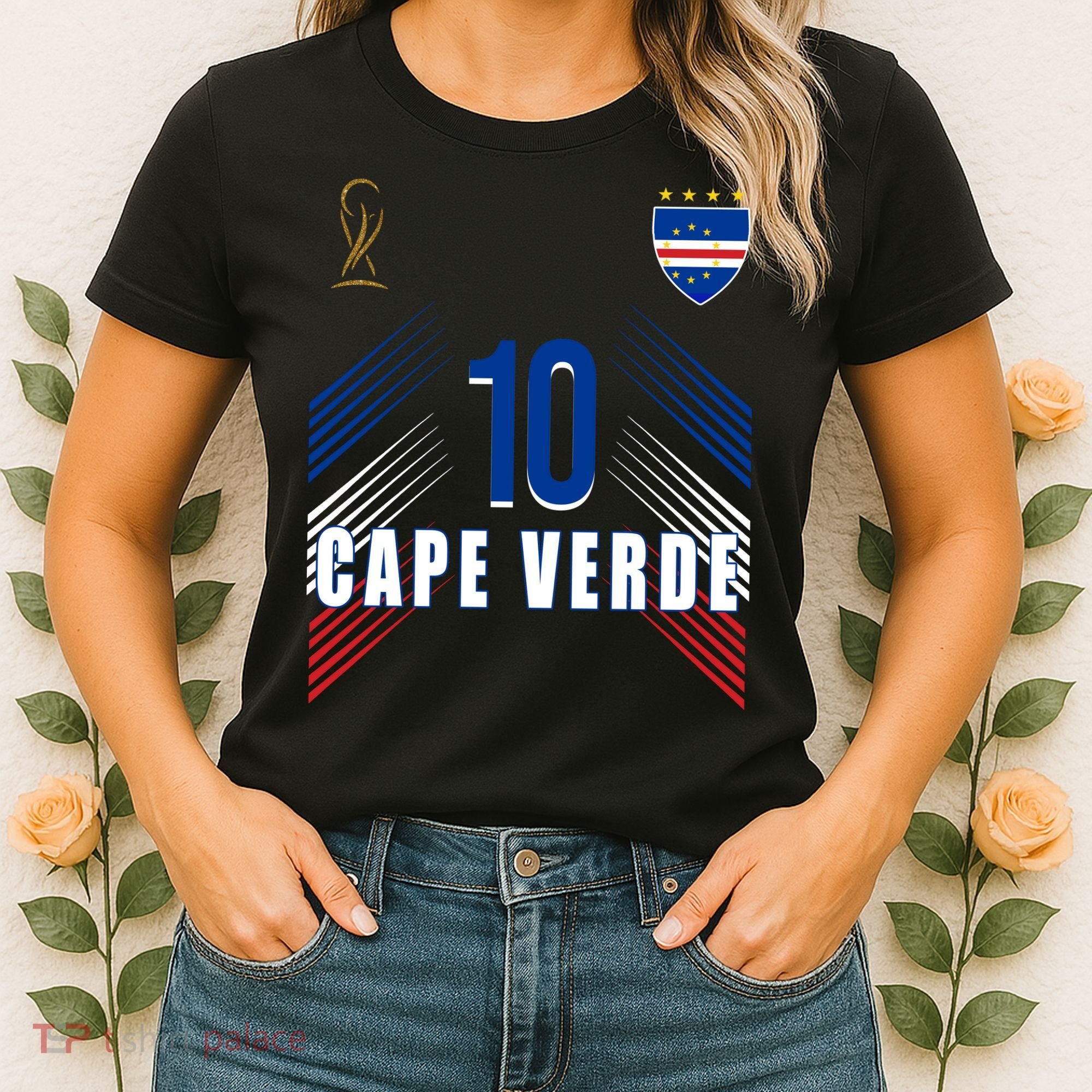 Cape Verde Soccer Jersey Flag Cape Verdean Pride Women's T-Shirt