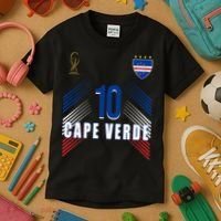 Cape Verde Soccer Jersey Flag Cape Verdean Pride Kids T-Shirt thumb 3