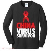 China Virus Survivor Kids Long Sleeve Shirt thumb 0