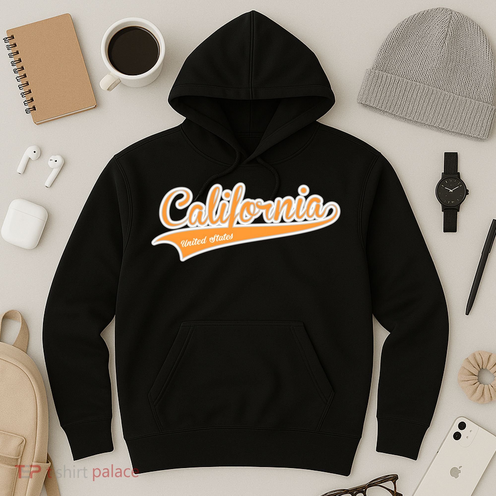 California Varsity Style Hoodie