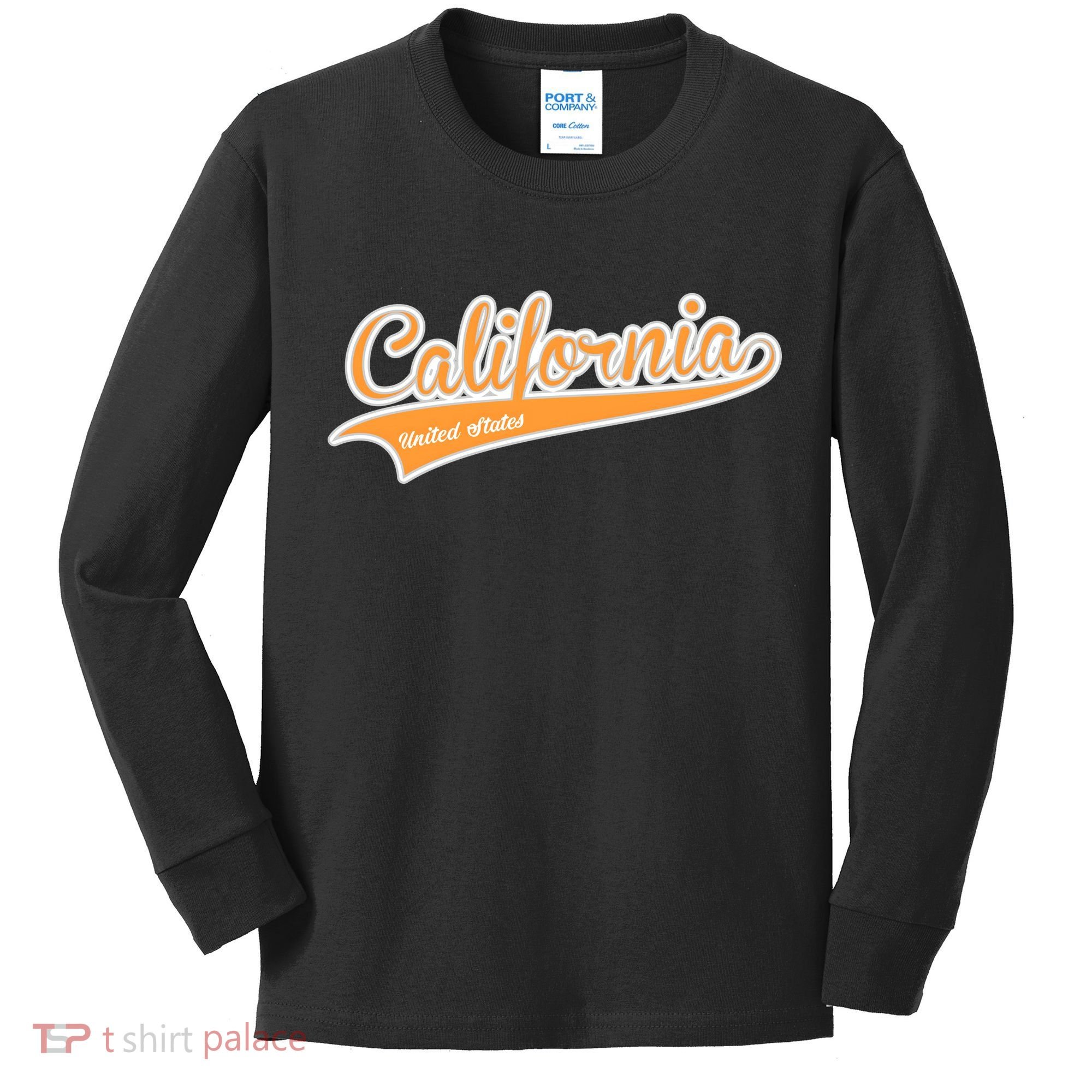 California Varsity Style Kids Long Sleeve Shirt