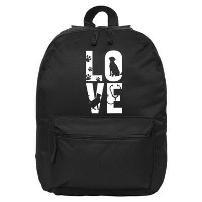 Cute Vet Tech Lvt Love Animals Veterinary Technician Dog Cat 16 in Basic Backpack