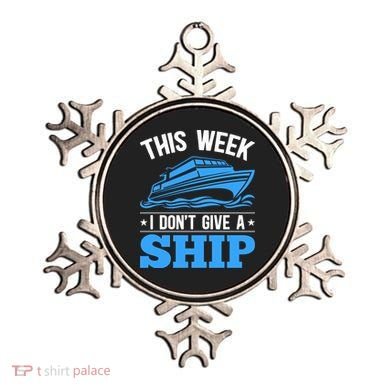 Cruise Vacation This Week I Don't Give A Ship Cruise Couples Funny Gift Ornament