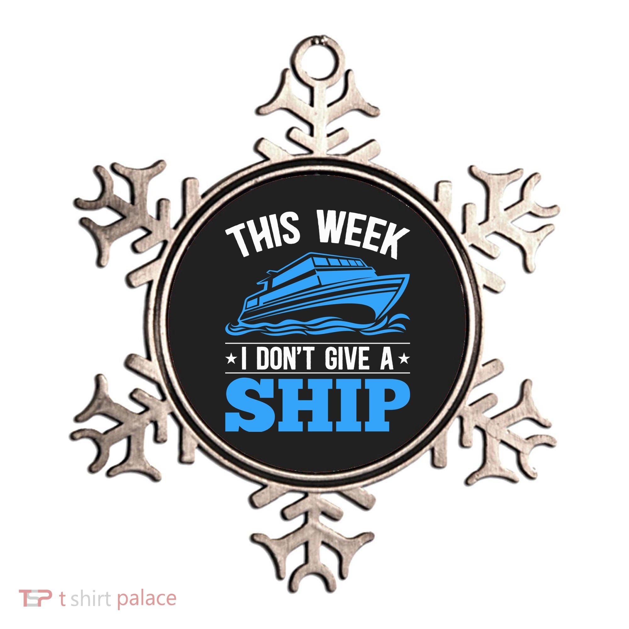 Cruise Vacation This Week I Don't Give A Ship Cruise Couples Funny Gift Ornament