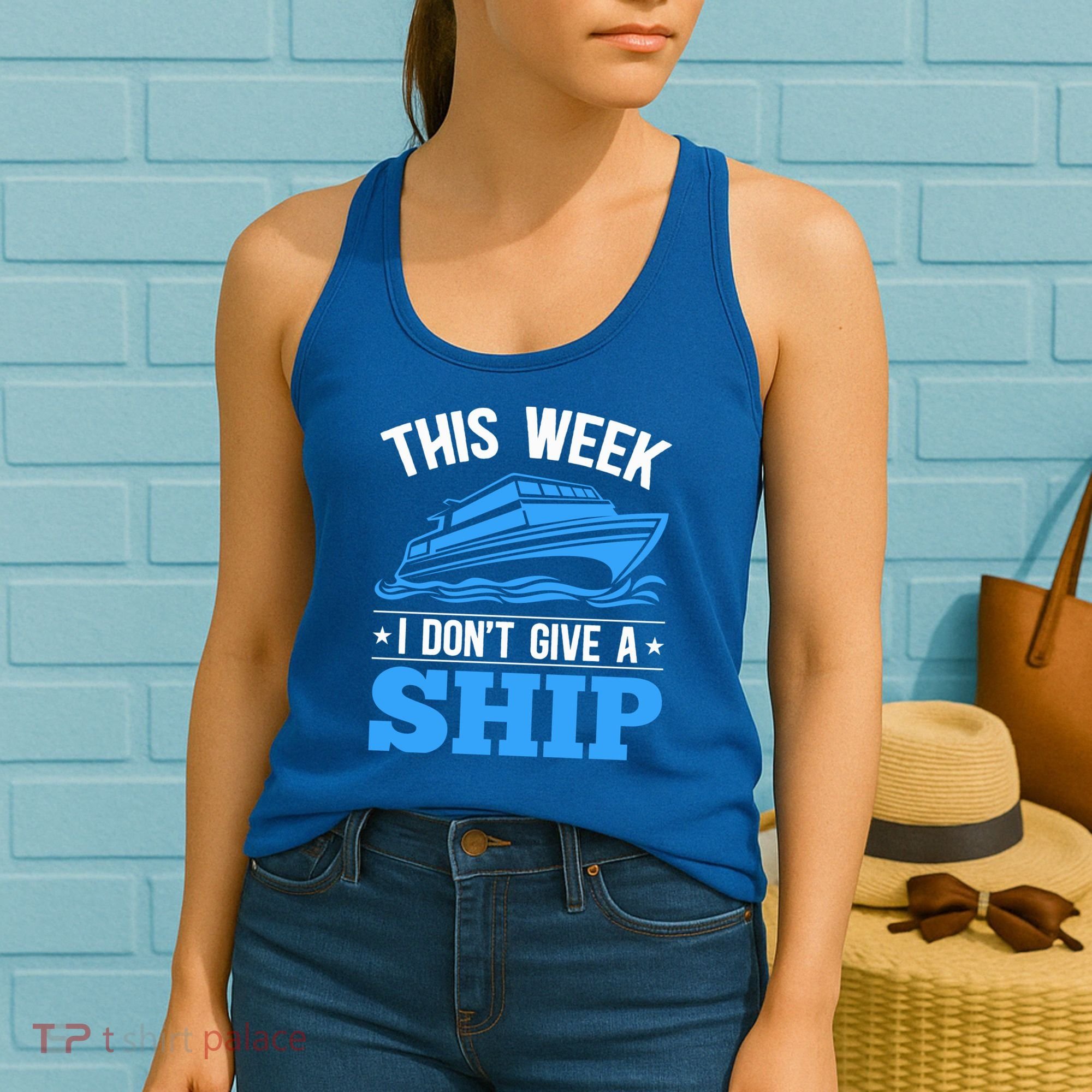 Cruise Vacation This Week I Don't Give A Ship Cruise Couples Funny Gift Women's Tank Top