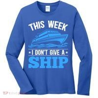 Cruise Vacation This Week I Don't Give A Ship Cruise Couples Funny Gift Women's Long Sleeve Shirt thumb 0