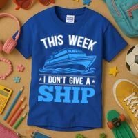 Cruise Vacation This Week I Don't Give A Ship Cruise Couples Funny Gift Kids T-Shirt thumb 3