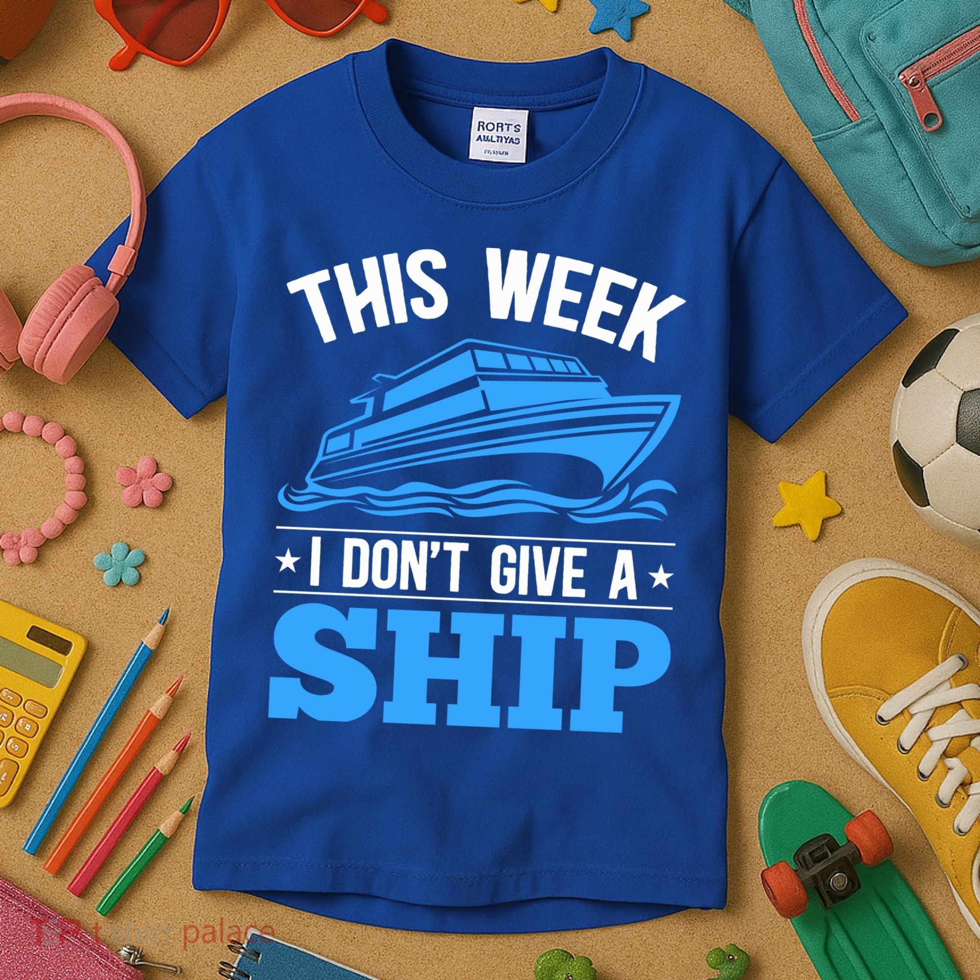 Cruise Vacation This Week I Don't Give A Ship Cruise Couples Funny Gift Kids T-Shirt