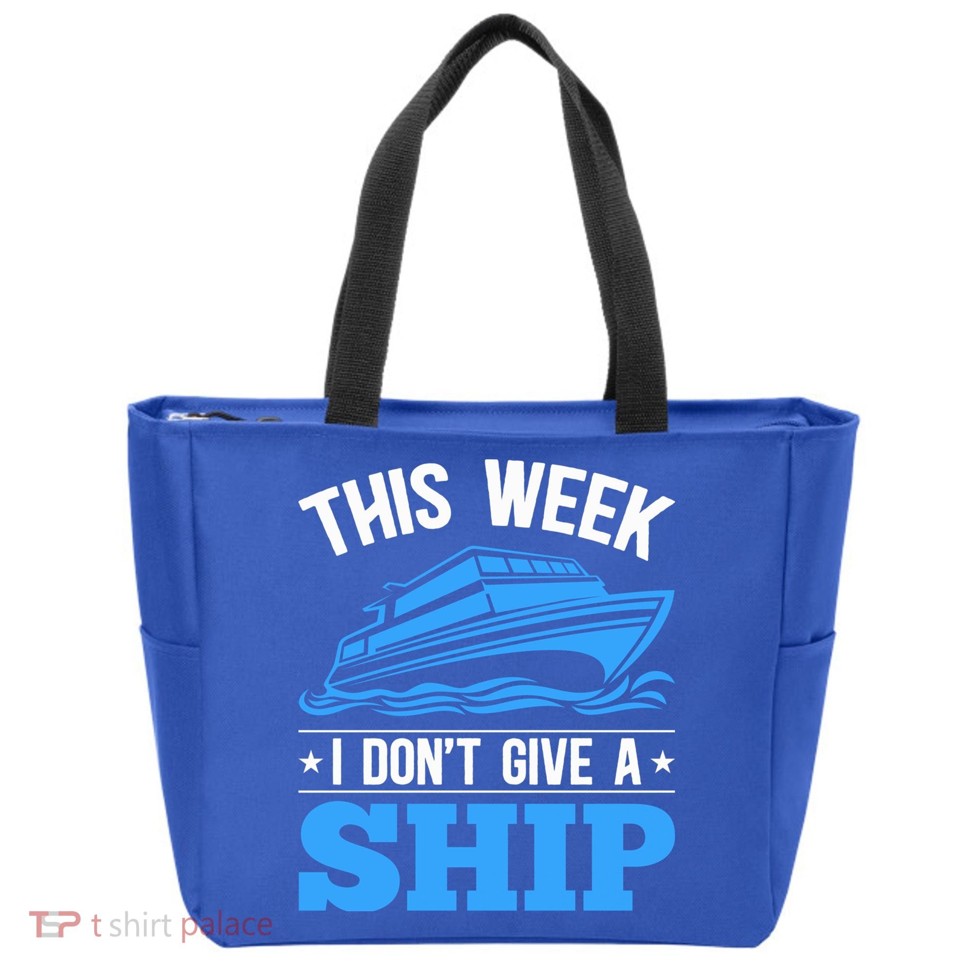 Cruise Vacation This Week I Don't Give A Ship Cruise Couples Funny Gift Tote Bag