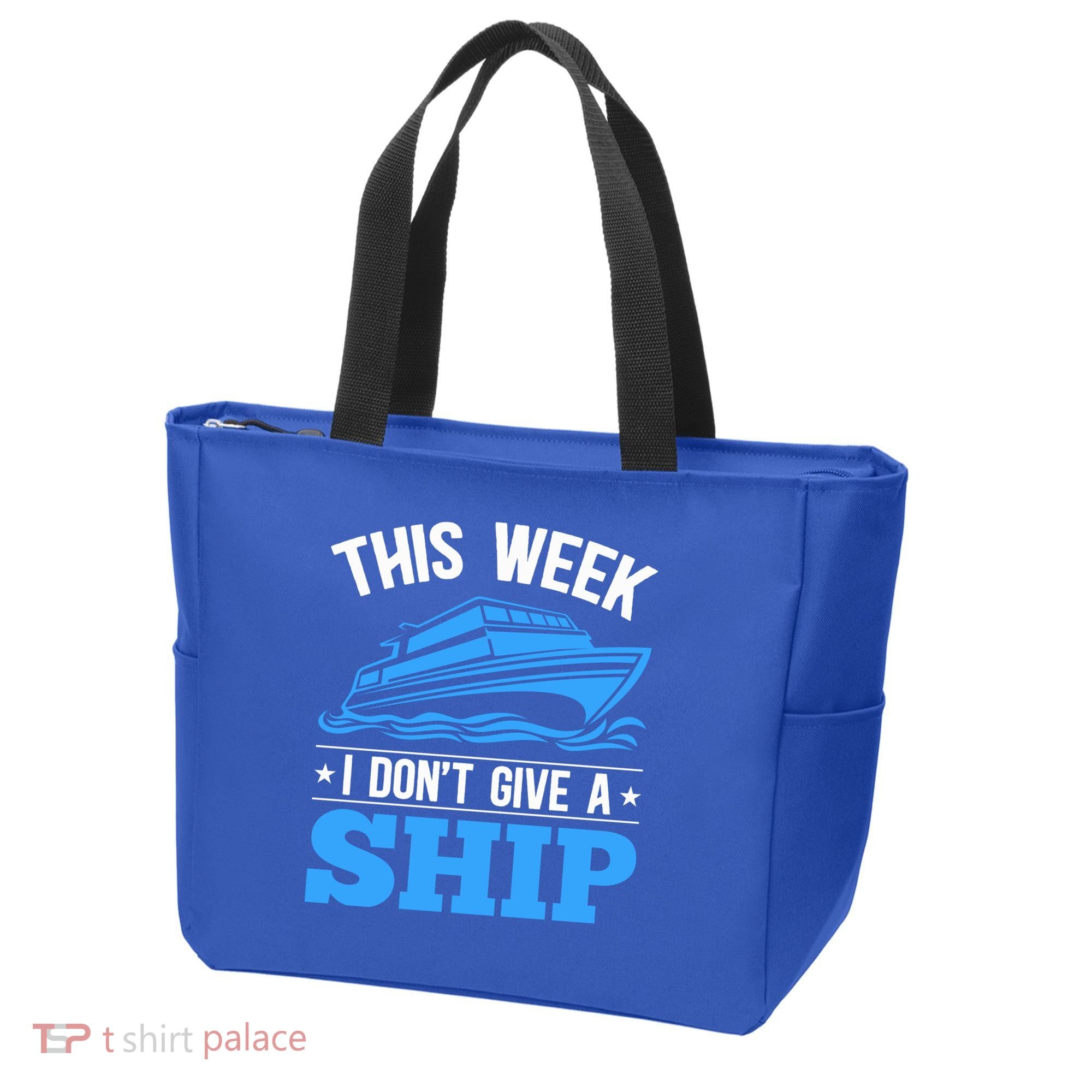 Cruise Vacation This Week I Don't Give A Ship Cruise Couples Funny Gift Tote Bag
