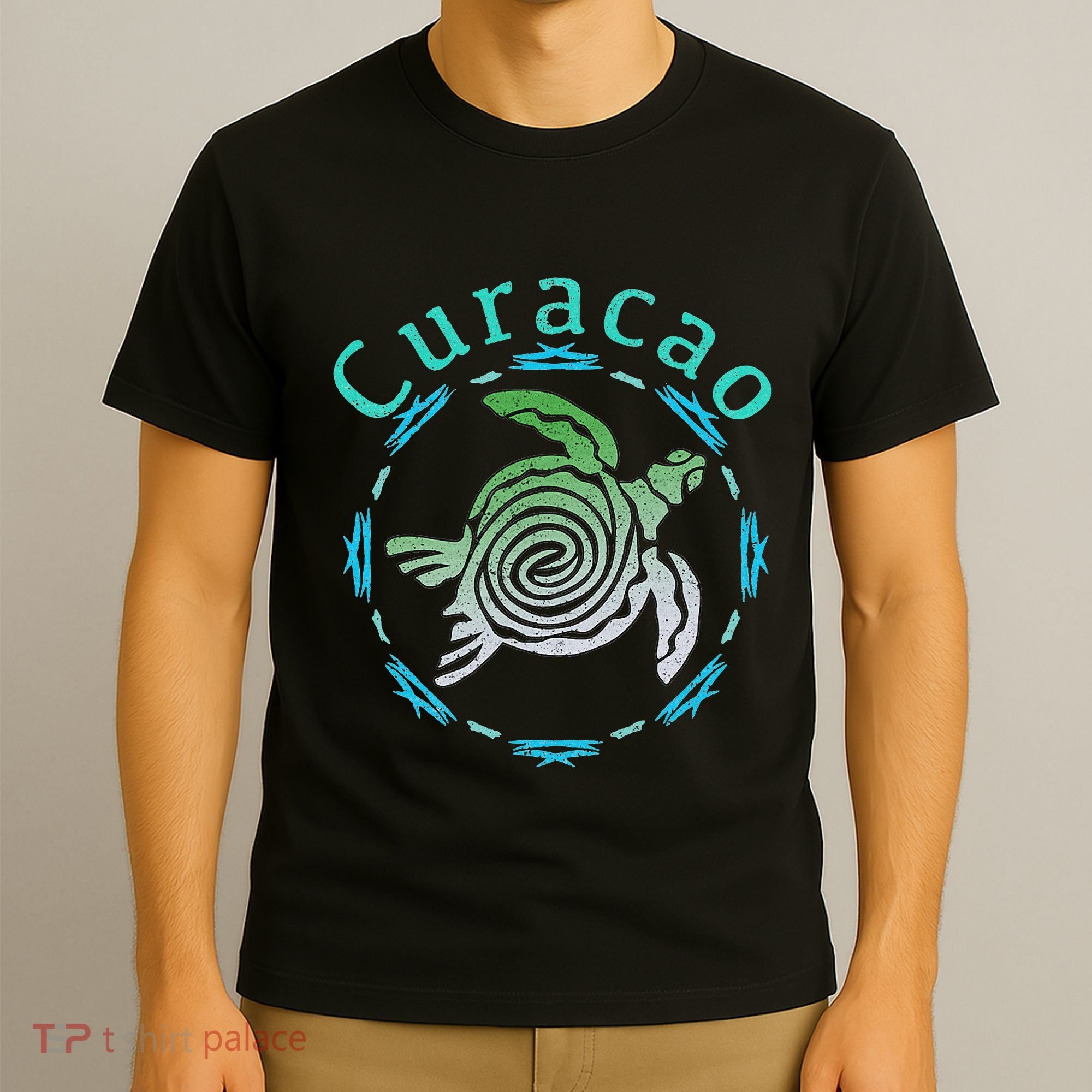 Curacao Vintage Tribal Turtle Gift T-Shirt