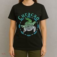 Curacao Vintage Tribal Turtle Gift T-Shirt thumb 4