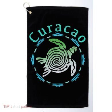 Curacao Vintage Tribal Turtle Gift Golf Towel
