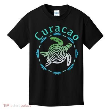 Curacao Vintage Tribal Turtle Gift Kids T-Shirt
