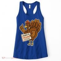 Cool Vegan Town Turkey Thanksgiving Holiday Food Veggie Love Gift Women's Tank Top thumb 0