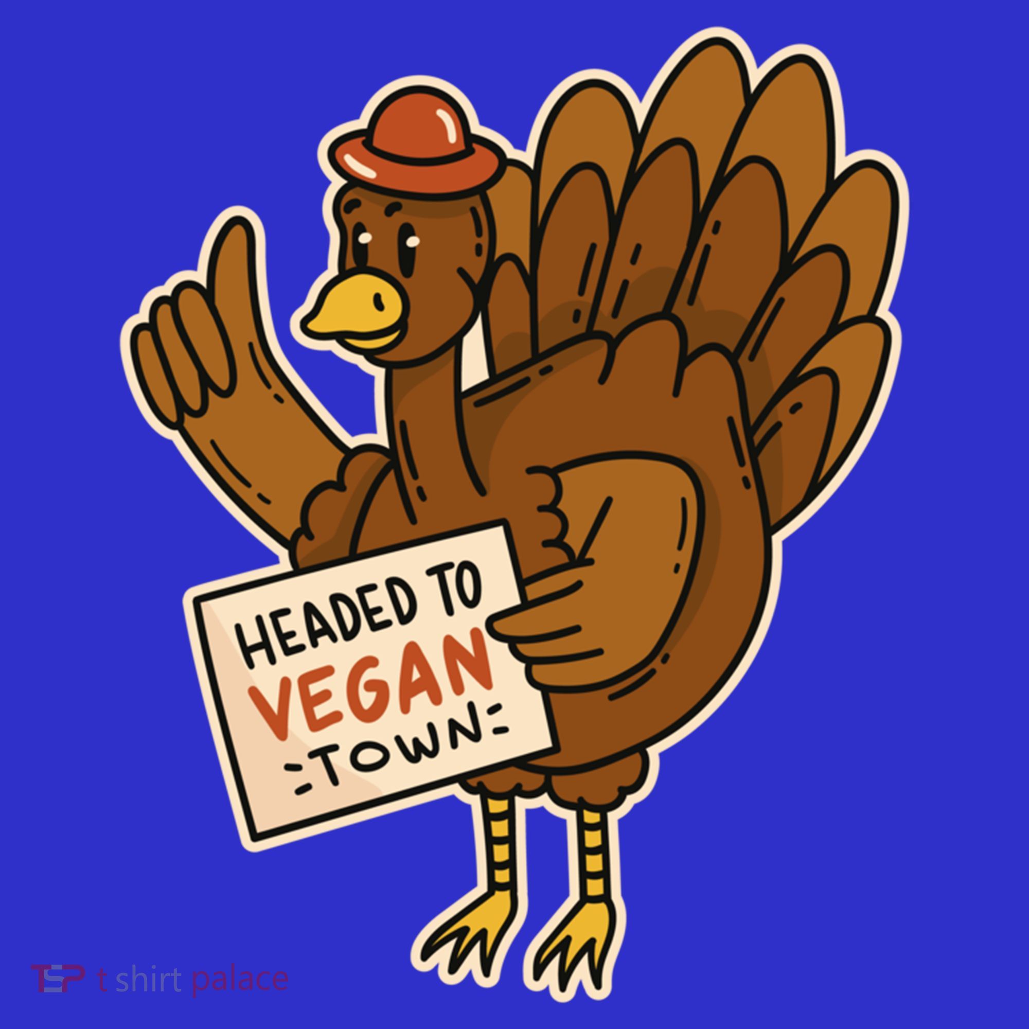 Cool Vegan Town Turkey Thanksgiving Holiday Food Veggie Love Gift Women's Tank Top
