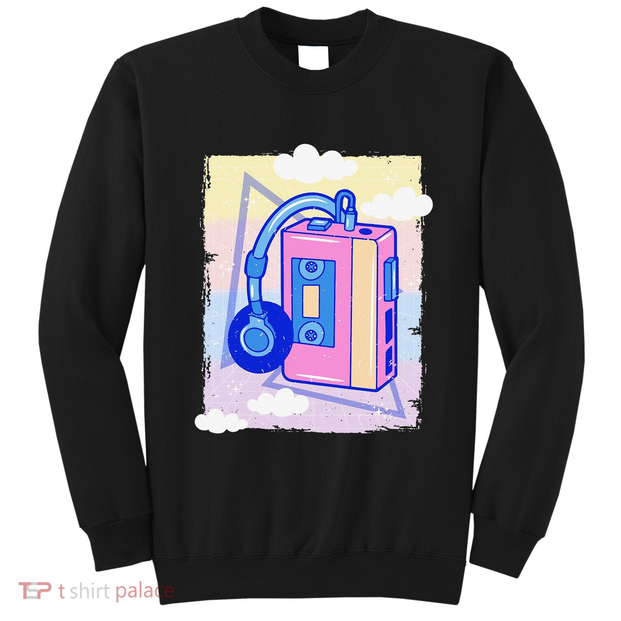 Cassette Vaporwave Tape Retro Vintage 70's 80's 90's Music Sweatshirt