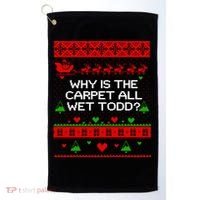 Christmas Vacation Todd & Margo Matching Family Christmas Shirts Golf Towel thumb 0