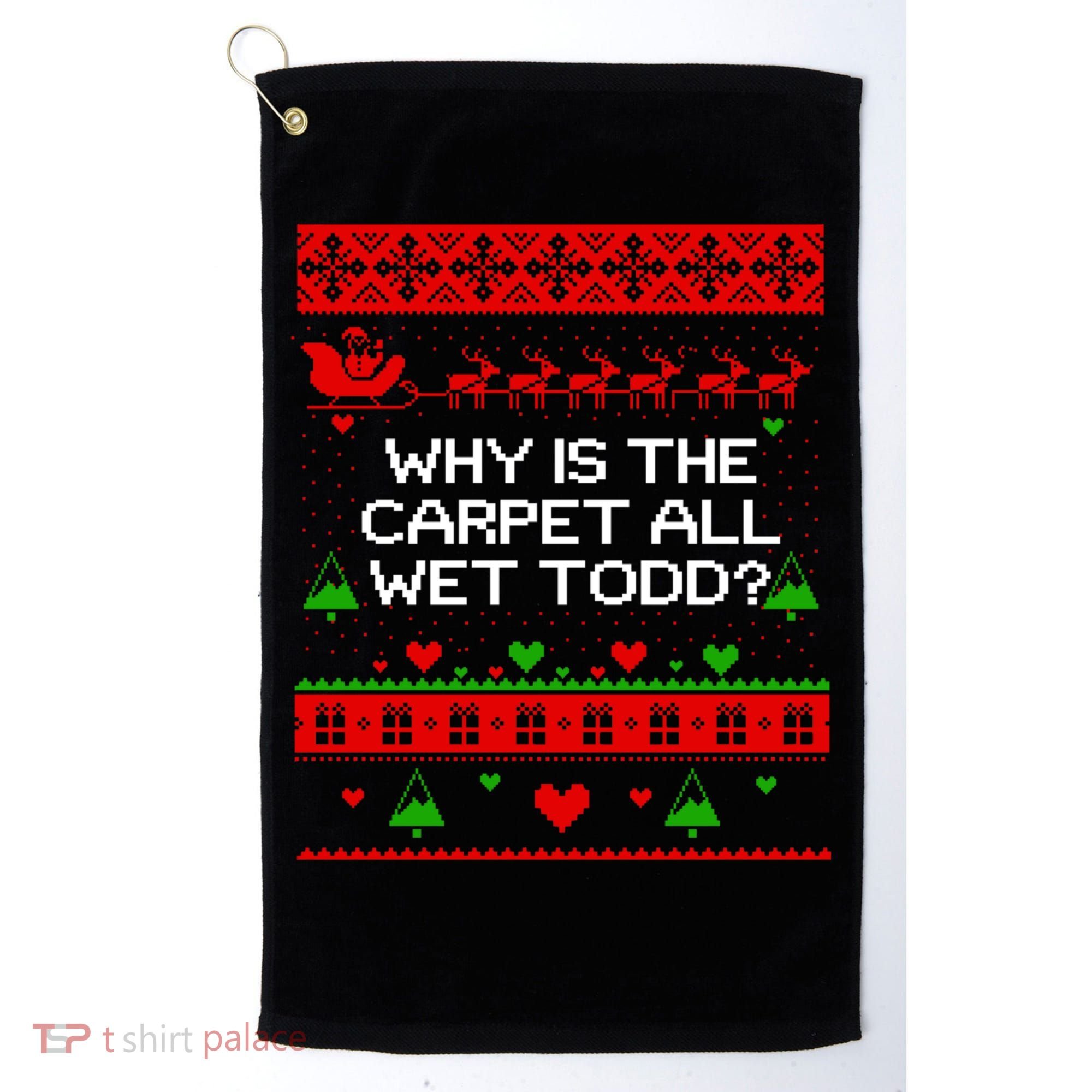 Christmas Vacation Todd & Margo Matching Family Christmas Shirts Golf Towel