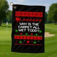 Christmas Vacation Todd & Margo Matching Family Christmas Shirts Golf Towel thumb 1