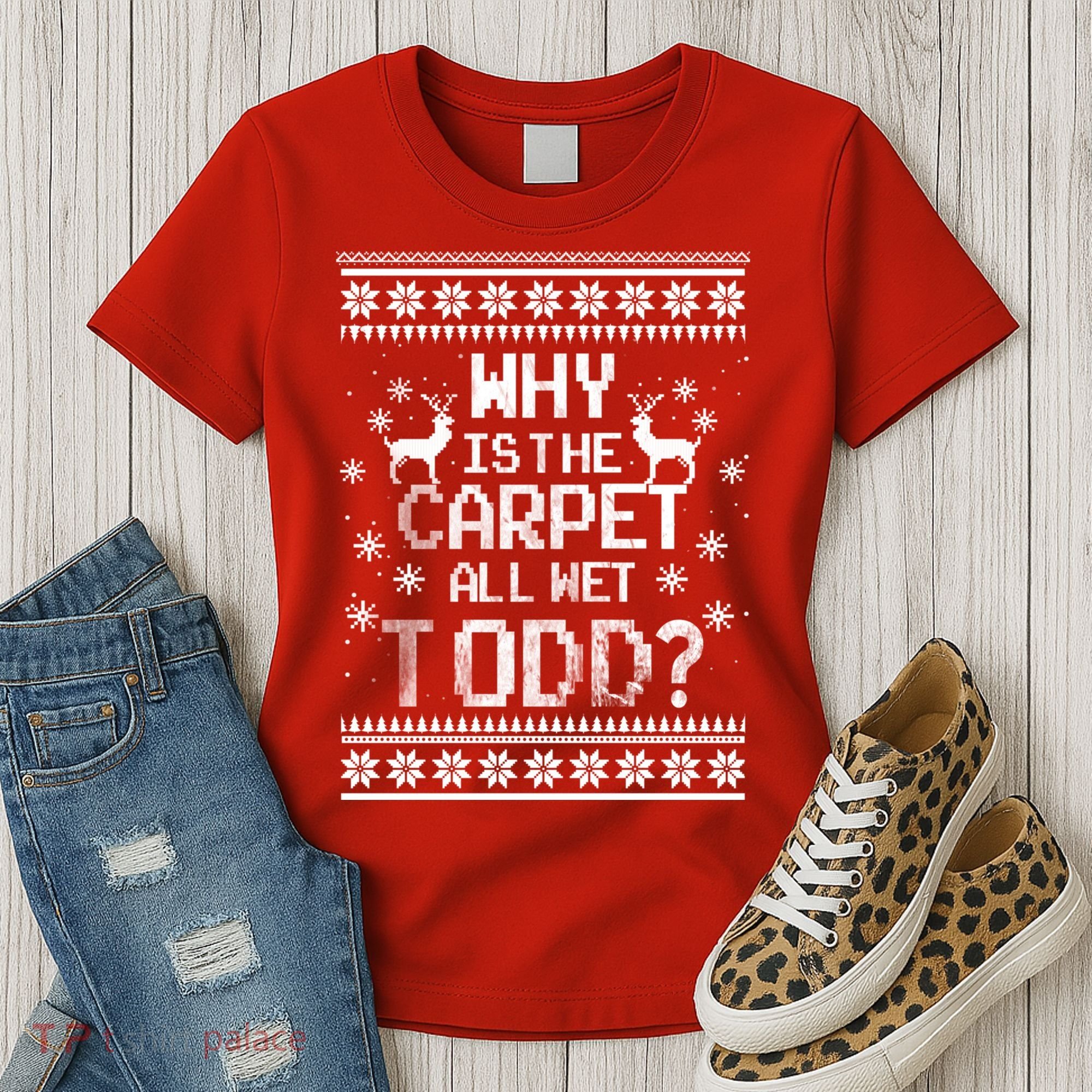 Christmas Vacation Todd & Margo Matching Family Christmas Shirts Women's T-Shirt