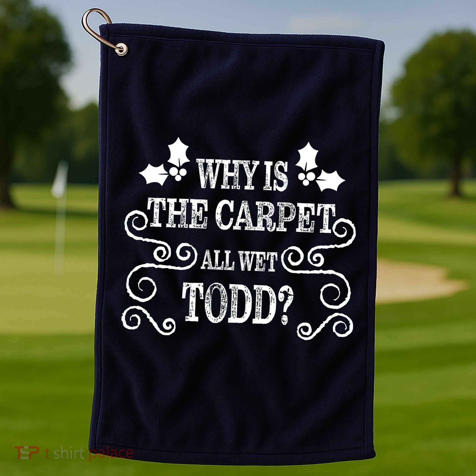Christmas Vacation Todd & Margo Matching Family Christmas Shirts Golf Towel