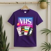 Cool Vintage VHS World Movie Tapes T-Shirt thumb 2